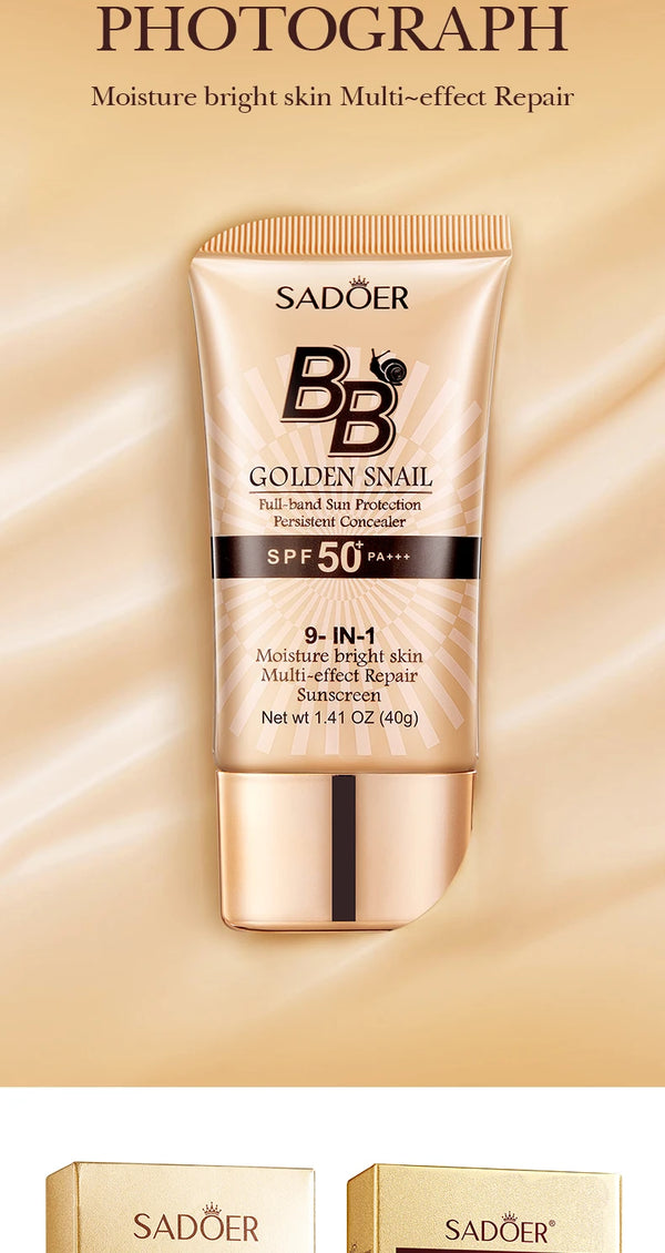 SPF50 Sunscreen BB Cream Face Makeup Foundation Primer Moisturizer Concealer Sun Block Protection Isolation