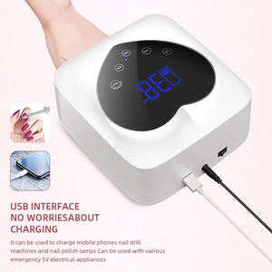 72W Nail Drying Lamp Built-in Battery Cordless UV Led Lamp For Nails Suitable For All Gel Professional Nail Equipment Tools