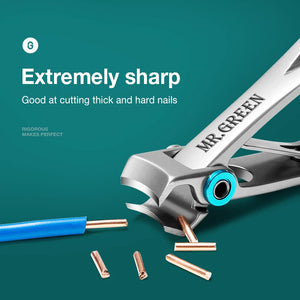 MR.GREEN Nail Clippers Stainless Steel Two Sizes Are Available Manicure Fingernail Cutter Thick Hard Toenail Scissors Tools