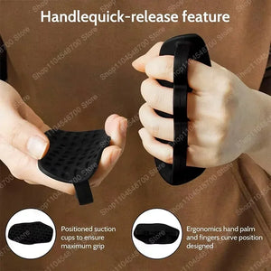 A Pair Anti-Slip Grip for Weight Lifting Pull-Ups Gym Training Unisex Ergonomic Rubber Hand Protector Strengthener Handle Gloves