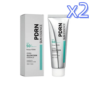 SPF 50 PDRN Facial Sunscreen Essence Broad Spectrum UV Defense Waterproof Moisturizing Refreshing Non Sticky Daily Face Sun Care