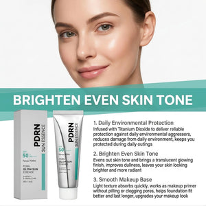 SPF 50 PDRN Facial Sunscreen Essence Broad Spectrum UV Defense Waterproof Moisturizing Refreshing Non Sticky Daily Face Sun Care