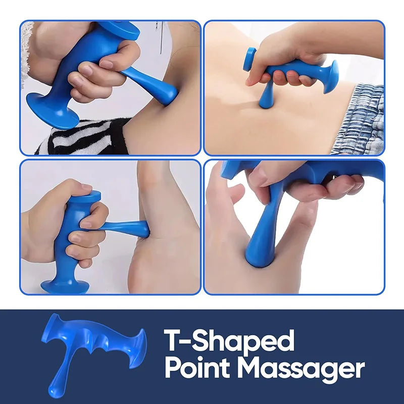 2 Pieces Thumb Saver Massage Tools Deep Tissue Manual Hand Finger Pressure Massager Body Trigger Point Relaxed Relieve Fatigue
