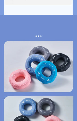 Silicone Adjustable 20-90LB Hand Grip Arm Strength Exercise Gripping Ring Fitness Gym Finger Forearm Trainer Carpal Expander