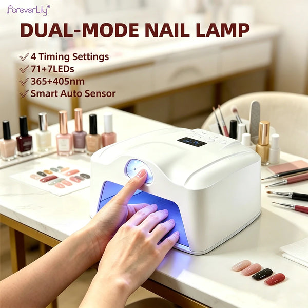 2 In 1 UV LED Gel Nail Lamp Auto Sensor Nail Dryer Fast Curing Gel Drying Light Professional Manicure Drying Lamp with SingleToe