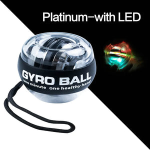 LED Gyroscopic Power Wrist Ball Self-starting Gyro Ball Gyroball Arm Hand Muscle Force Trainer Exercise Strengthener