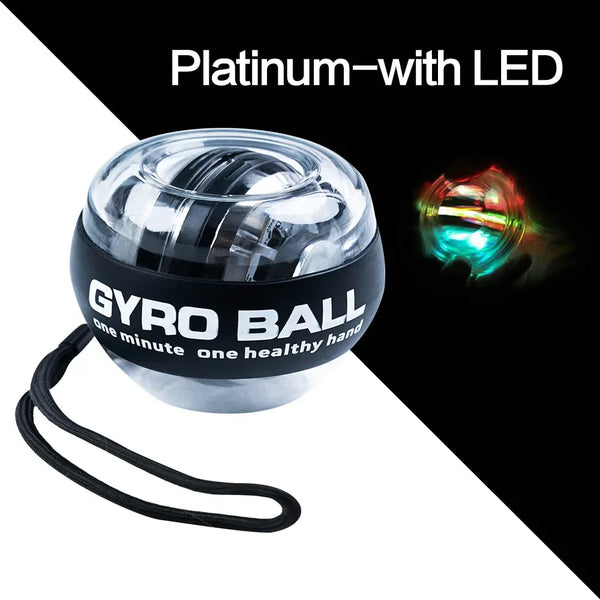 LED Gyroscopic Power Wrist Ball Self-starting Gyro Ball Gyroball Arm Hand Muscle Force Trainer Exercise Strengthener