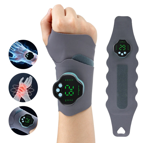 Cordless Wristband for Carpal Tunnel Muscle Fatigue Relief Belt 10 Modes 29 Levels EMS Microcurrent Wrist Guard Hand Massager