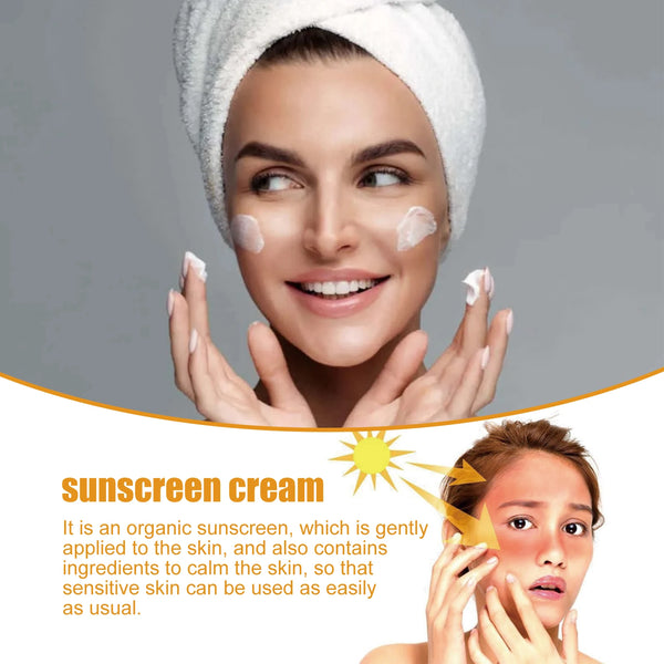 Probiotic Organic Rice Sunscreen Prevent Tanning Reduce Risk Sunburn Waterproof Broad Spectrum Protection UV Resistant Lotion