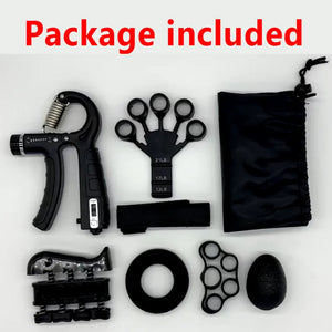 Grip Strength Trainer Set Wiht Finger Trainer Hand Grip Enhancer Finger Stretcher Grip Ring Muscle Decompression Ball