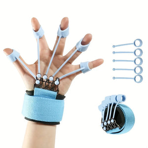 Finger Extensor Exerciser - Silicone Hand Grip Strengthening Trainer with Adjustable Resistance Band, Hand Expander for Enhance