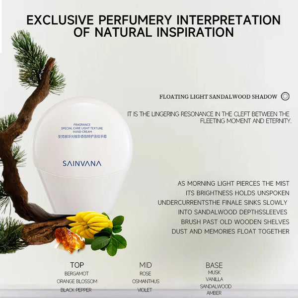 SAINVANA Intensive Care Nourishing Moisture Hand Cream Reduce Hand Wrinkles for Dry Cracked Hands Healthy-Looking Skin Vegan