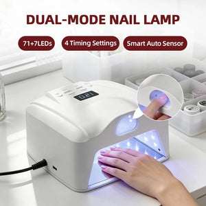2 In 1 UV LED Gel Nail Lamp Auto Sensor Nail Dryer Fast Curing Gel Drying Light Professional Manicure Drying Lamp with SingleToe