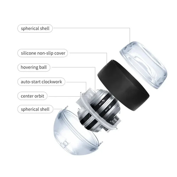 LED Gyroscopic Power Wrist Ball Self-starting Gyro Ball Gyroball Arm Hand Muscle Force Trainer Exercise Strengthener