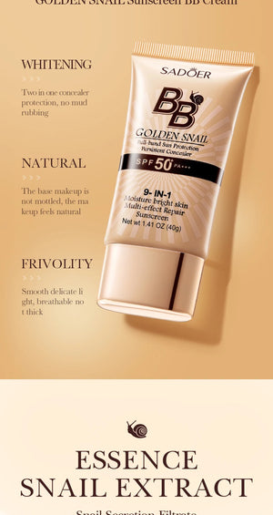 SPF50 Sunscreen BB Cream Face Makeup Foundation Primer Moisturizer Concealer Sun Block Protection Isolation