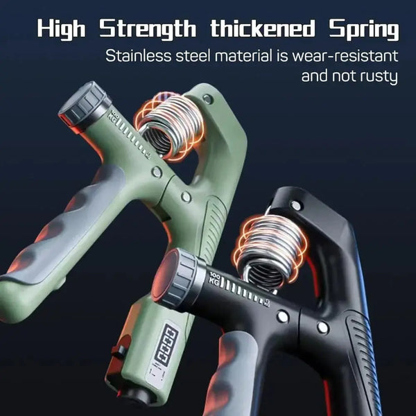 1/2Pcs 10-100KG Adjustment Smart Counting Hand Grip Spring Finger Pinch Wrist Expander Power Strengthening Pliers Fitness Tool