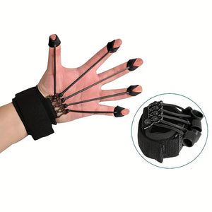 Finger Extensor Exerciser - Silicone Hand Grip Strengthening Trainer with Adjustable Resistance Band, Hand Expander for Enhance