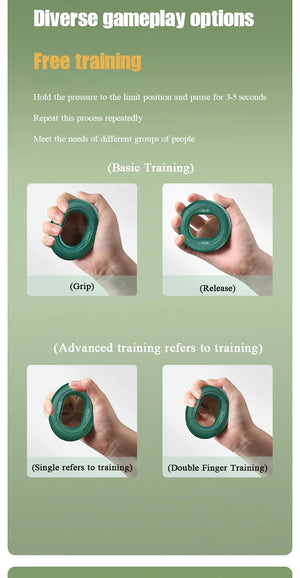 Silicone Finger Gripper Ring Hand Muscle Strengthener Ring Wrist Finger Trainer Exercise Carpal Expander Workout Fitness Device