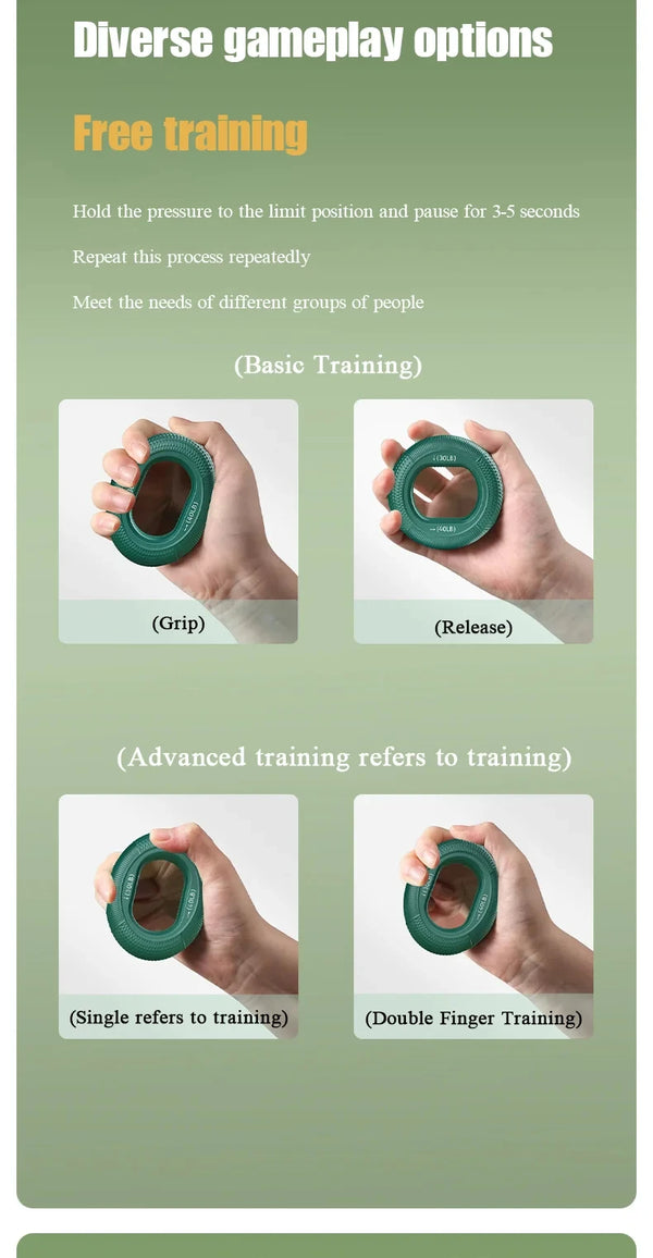 Silicone Finger Gripper Ring Hand Muscle Strengthener Ring Wrist Finger Trainer Exercise Carpal Expander Workout Fitness Device