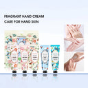 Meidian Fruit Fragrance Hand Cream Packaged Set of 5 Moisturizing and Hydrating Hand Cream Set for Autumn and Winter to Prevent Dryness and Cracking, Hand Care Cream for Skin Softening and Nourishment, Hand Moisturizing Cream