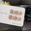 10pcs Love Cat Eye Handmade Press on Nails Simple Fake Nails False Nails Short Artificial Nail