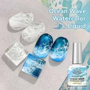 10ml White Ocean Wave Watercolor Nail Gel Polish 3s Spreading White Bubble Lace Design Nail Art Varnish Soak Off UV LED Nail Art