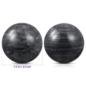 2Pcs Jade Baoding Balls Hand Exercise Traditional Chinese Health Massage Stress Relief Jade Hand Balls Massage Round