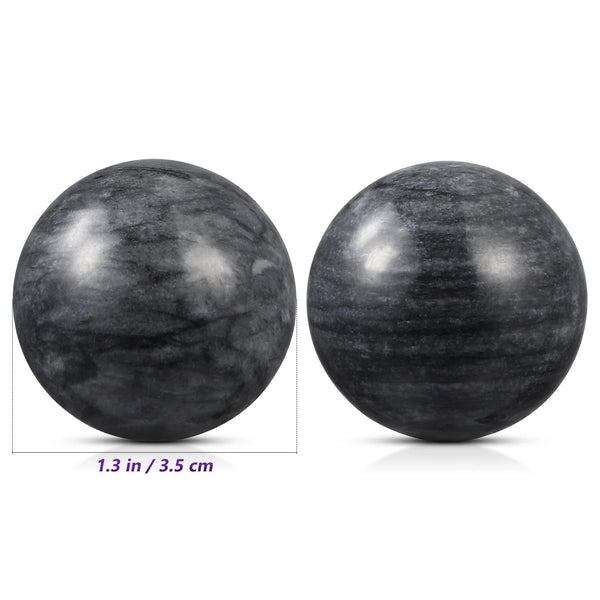 2Pcs Jade Baoding Balls Hand Exercise Traditional Chinese Health Massage Stress Relief Jade Hand Balls Massage Round