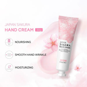 LAIKOU Sakura Hand Cream Deep Moisturizing & Restoring Hand Lotion for Dry Skin,Non-Greasy, Fast Absorbing Hand Care Cream