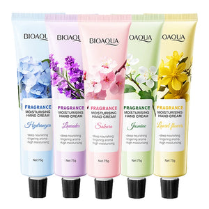 75g BIOAQUA Lavender Sakura Moisturizing Hand Cream Jasmine Moisturizing Nourishing Hydrating Hands Moisturizer Skin Care
