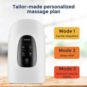 Cordless Electric Hand Massager with Air Pressure Hot Compress Palm Massage Hand Point Airbag Relieve Finger Wrist Muscle Relax