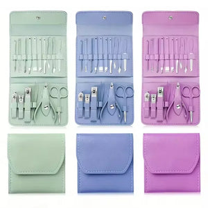 16/12/4 pcs Professional Nail Clippers and Cuticle Nippers Set with Travel Case Manicure Set Pedicure Sets Nail Clippers
