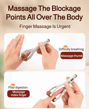 Wooden Finger Roller Massager Acupoint Relief Hand Joint Care Acupressure Massage Tool Hand Relaxation