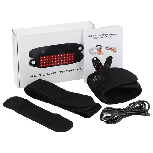 Red Light Heating Wrist Protector 660nm 850nm Infrared USB Hand Massage Support WristBand Pad Brace Hand Joint Guard Health Care
