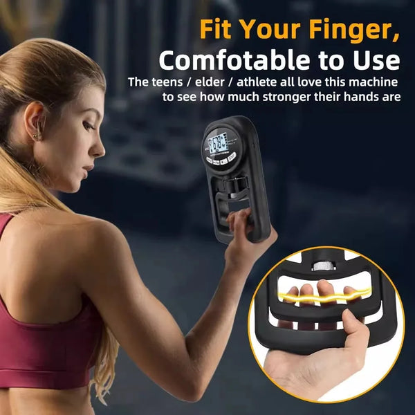 Digital Hand Dynamometer Grip Strength Tester 265Lbs/120Kg with USB LCD Screen for Power Training And Sport
