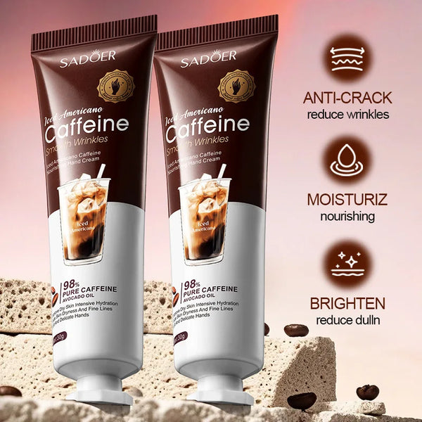 1/2/5pcs Caffeine Hand Cream Set Travel Size Moisturizing Nourishing Brightening Hydrating Skin Care Christmas Gift