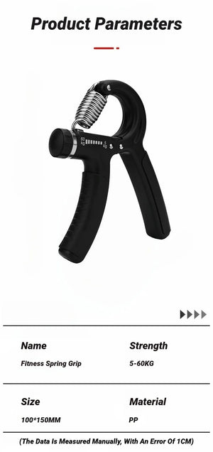 R Shaped Spring Grip Professional Wrist Strength Arm Muscle Finger Rehabilitation Training Exercise Adjustable Gripper Mechanica