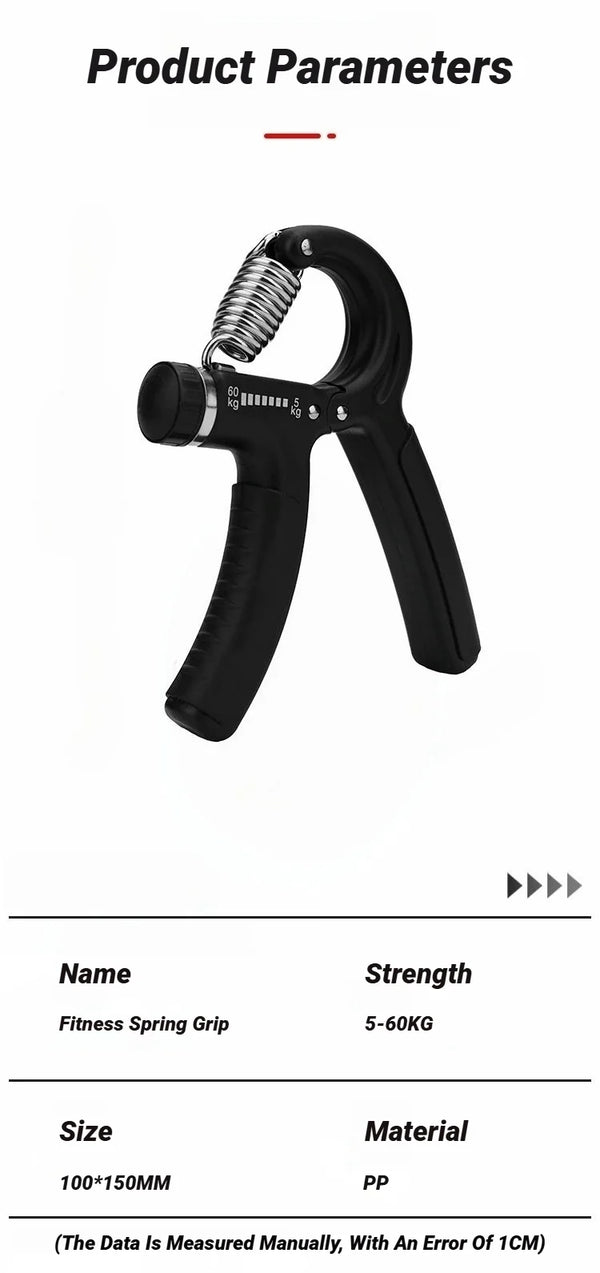 R Shaped Spring Grip Professional Wrist Strength Arm Muscle Finger Rehabilitation Training Exercise Adjustable Gripper Mechanica