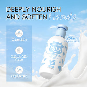 LAIKOU Milk Hand Cream Intensive Hydration Fast-Absorbing Smoothing Repair Dry Cracked Skin Vitamin C Enriched