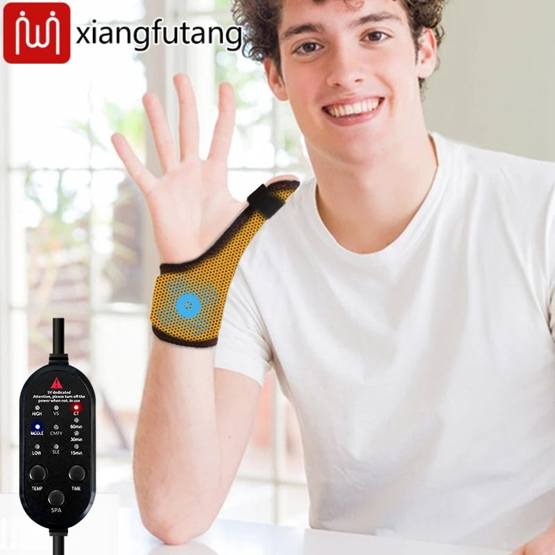 Heating Masage Thumb Wrist Support Brace Electric Heated Finger Pad Thumb Stabilizer for Carpal Tunnel Relief Finger Massager