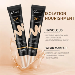 BB Cream SPF50 PA Plus Face Waterproof Foundation Long Lasting Brightening Primer Sunscreen Makeup Base Woman Makeup Cosmetics